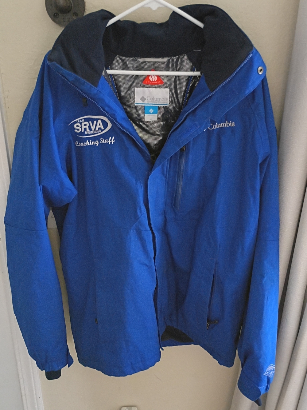 Columbia Men’s Royal Blue Raincoat with Coaching Staff Embroidery